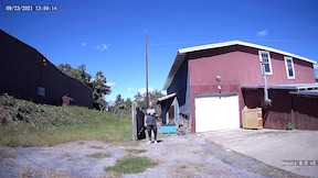 view of a person at 25 feet from a 4mm 118 degree FOV lens 4K security camera