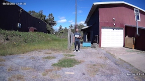 view of a person at 25 feet from a 4mm 86 degree FOV lens 4K security camera